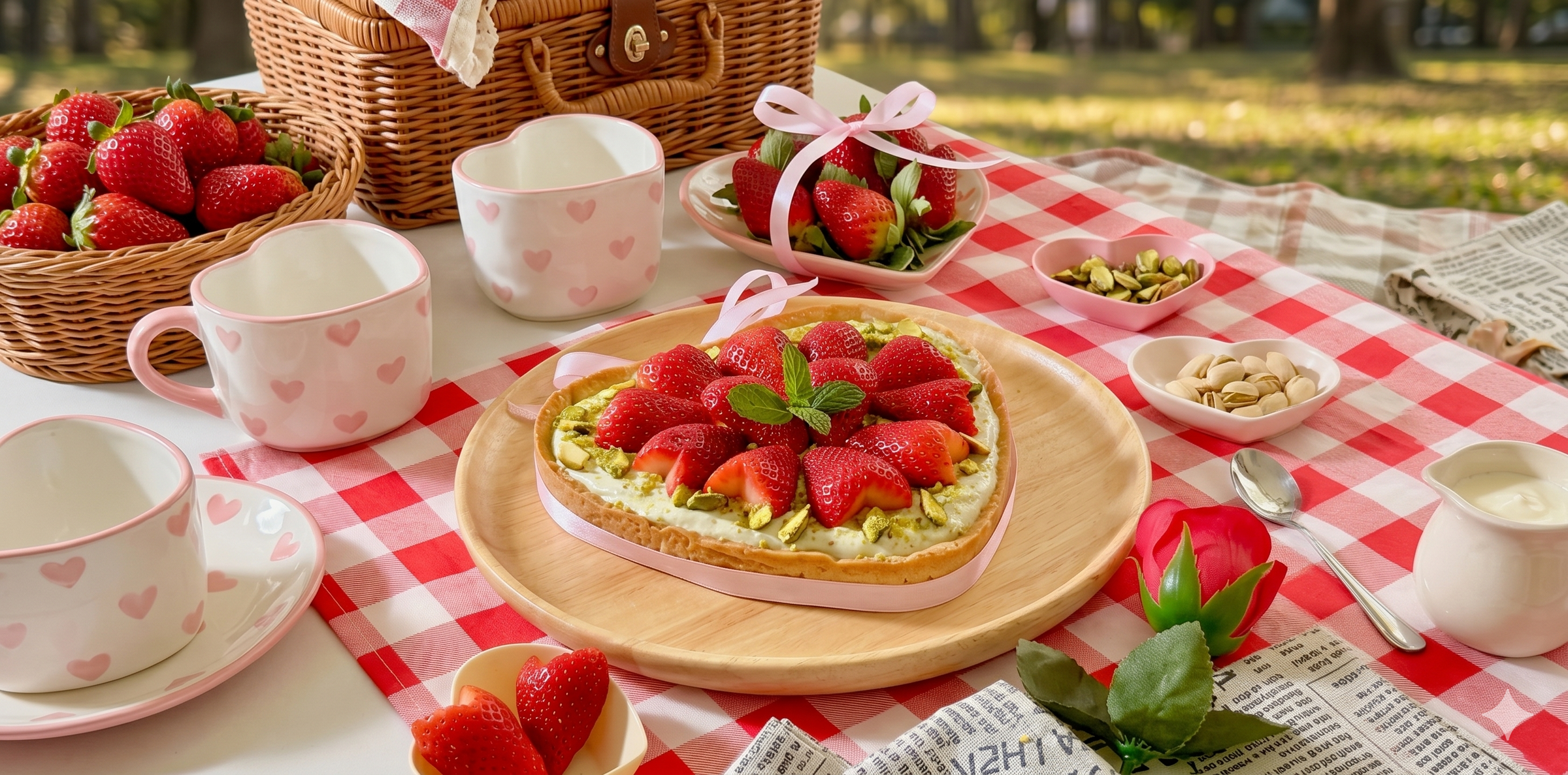 Strawberry Pistachio Tart