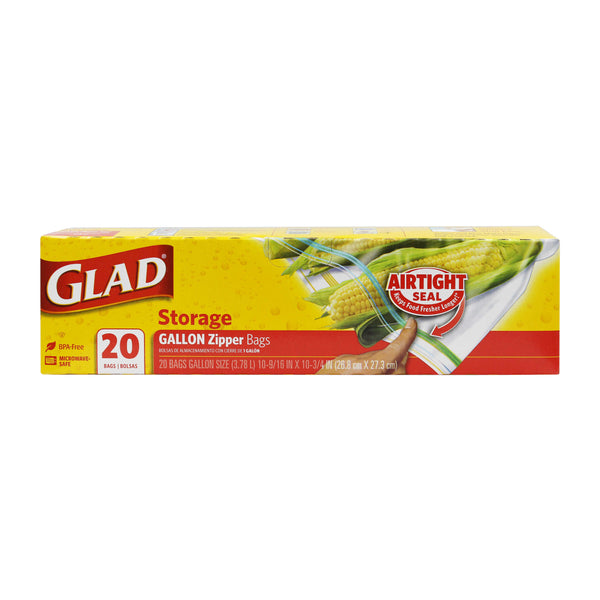 Glad Zipper Storage Bag (L) 20pcs/pack (highest price)