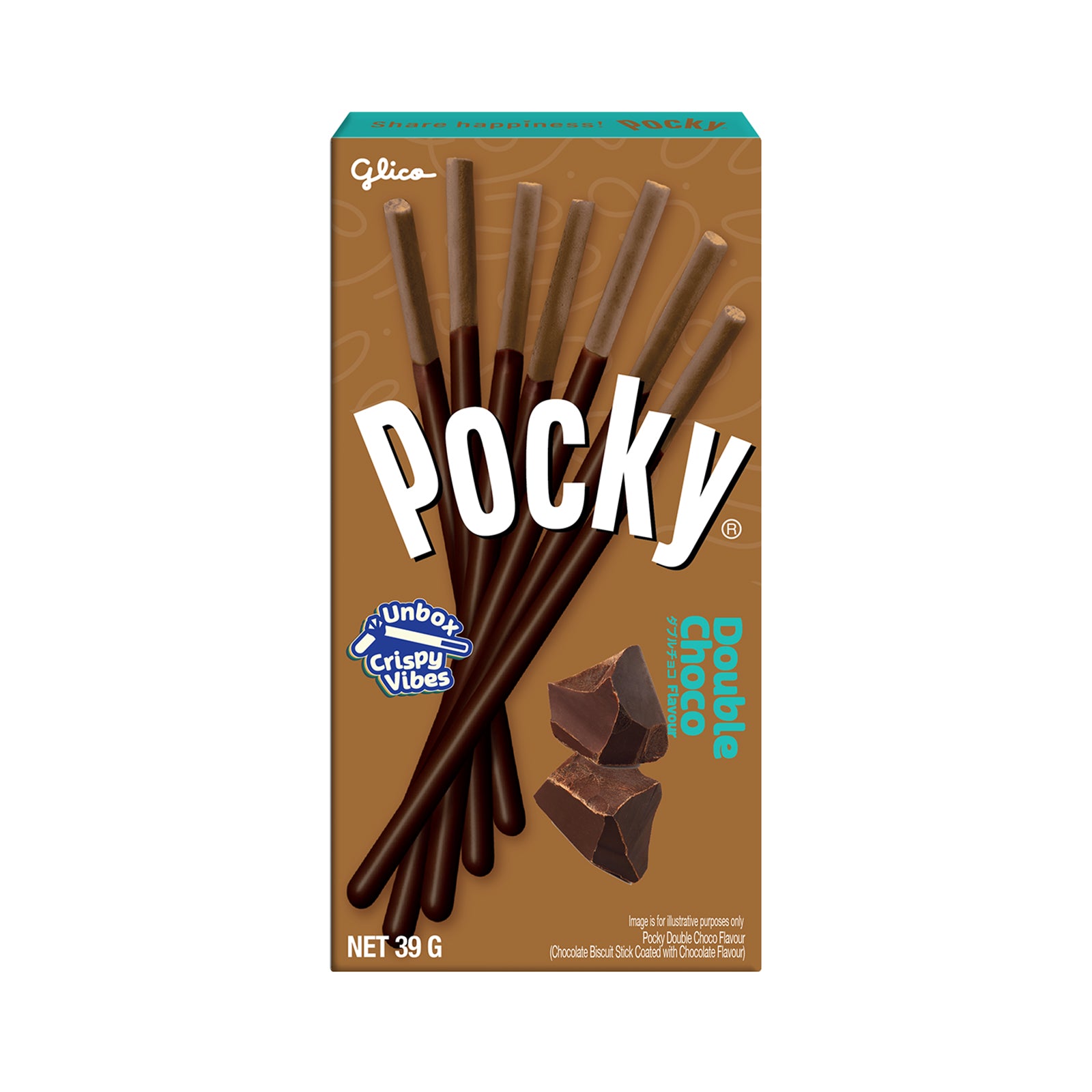 Glico Pocky Double Chocolate Flavour Biscuit Stick 39g