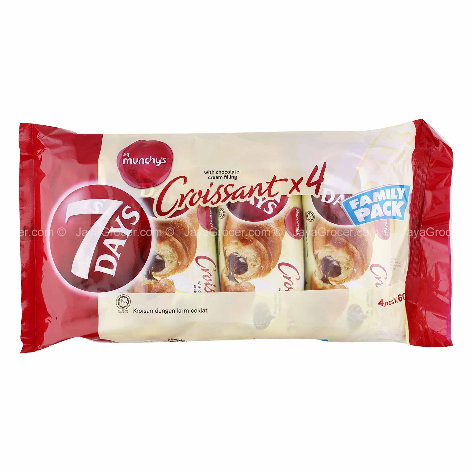 7 Days Croissant with Chocolate Filling 60g x 4