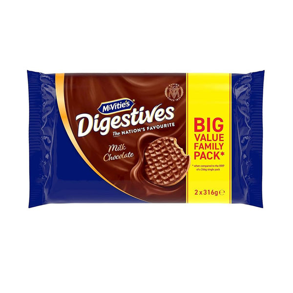 McVities Digestives Milk Chocolate (Twin Pack) 316g x 2 (highest price)