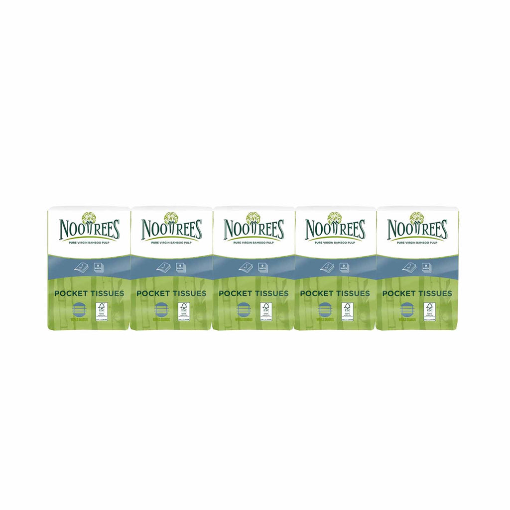 NooTrees Bamboo Hanky Pocket Tissue 2ply 9pcs x 10