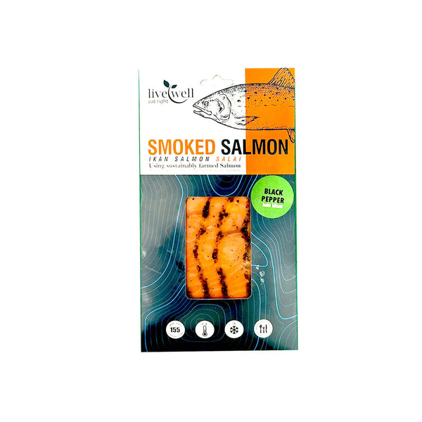 Live Well Smoked Salmon (Black Pepper) 75g (highest price)