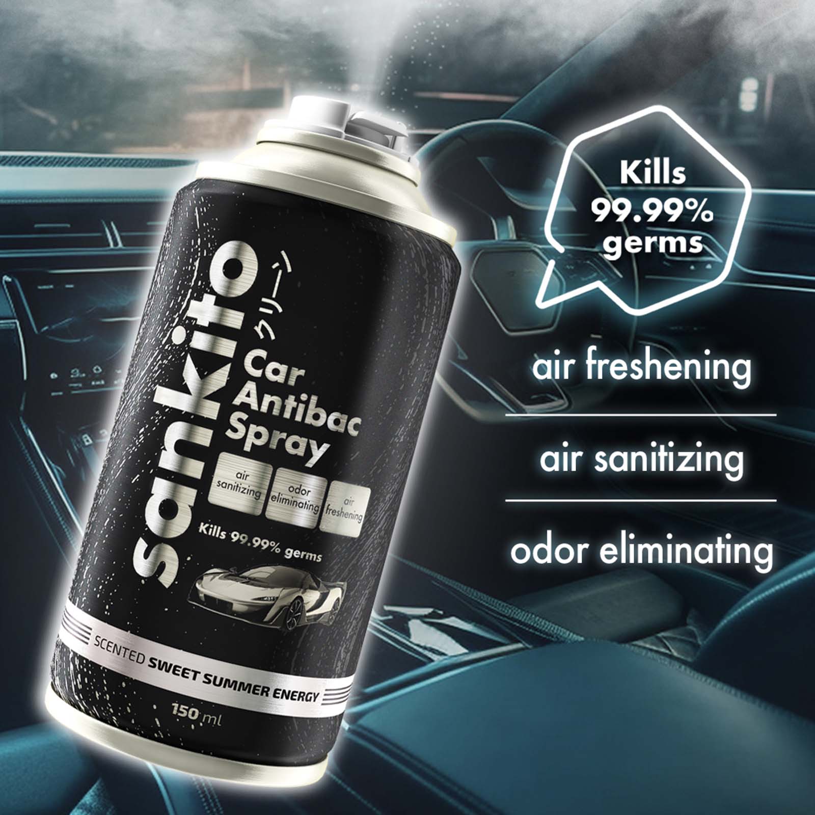 Sankito Car Antibac Spray Sweet Summer Energy 150ml