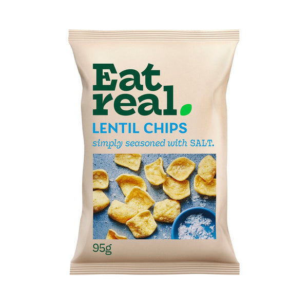 Eat Real Lentil Chips Salted 95g