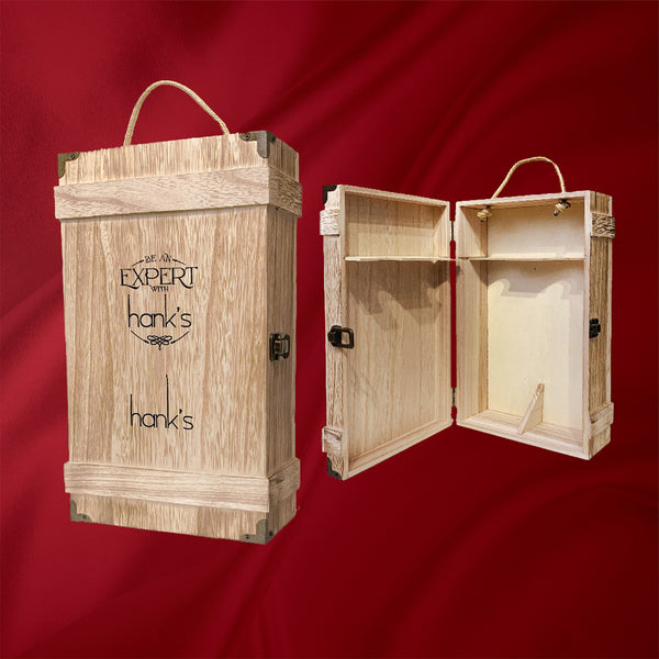 Hank's Double Bottle Wooden Box