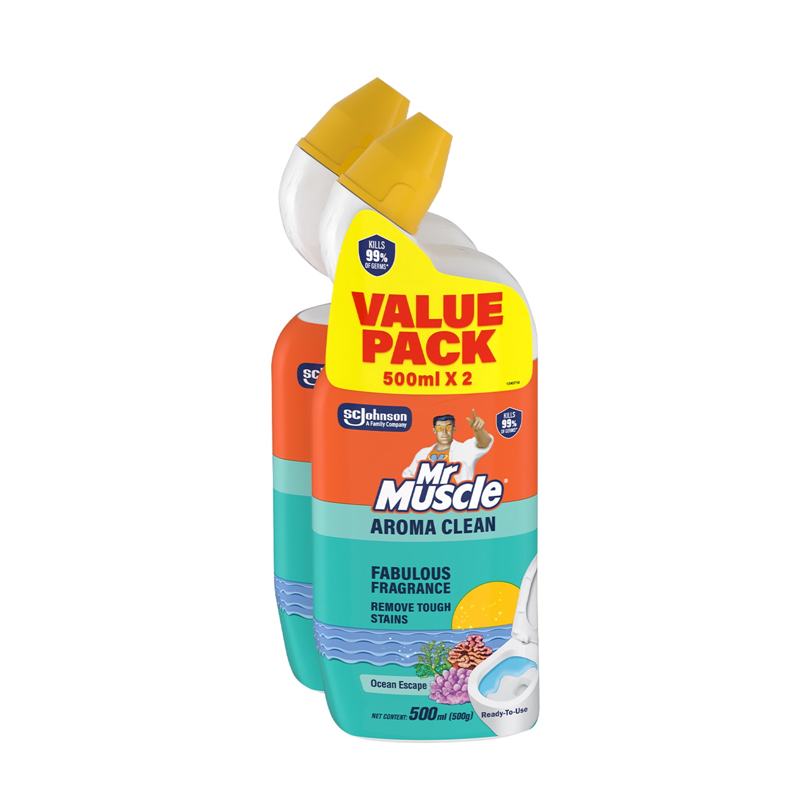 Mr Muscle Cleaner Original Toilet Bowl 500ml x 2