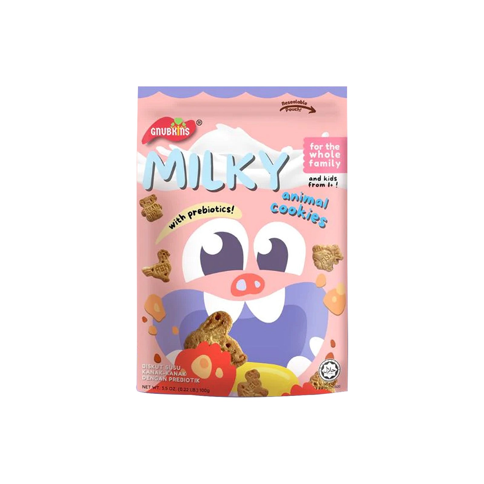 Gnubkins Double Milk Cookie with Probiotic 100g